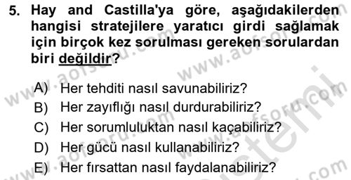 Toplumsal Yaşamda Aile Dersi 2023 - 2024 Yılı Yaz Okulu Sınav Soruları 5. Soru