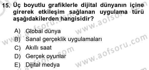 Toplumsal Yaşamda Aile Dersi 2024 - 2025 Yılı Yaz Okulu Sınav Soruları 15. Soru