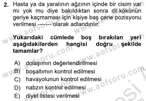 Toplumsal Yaşamda Aile Dersi 2024 - 2025 Yılı Yaz Okulu Sınav Soruları 2. Soru
