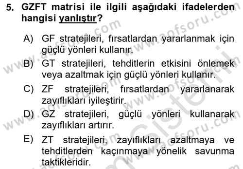 Toplumsal Yaşamda Aile Dersi 2024 - 2025 Yılı Yaz Okulu Sınav Soruları 5. Soru