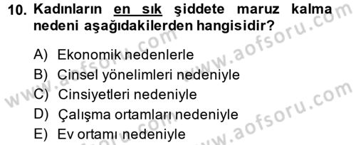 Aile Psikolojisi ve Eğitimi Dersi 2013 - 2014 Yılı (Final) Dönem Sonu Sınav Soruları 10. Soru