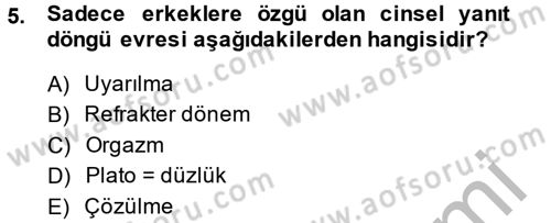 Aile Psikolojisi ve Eğitimi Dersi 2014 - 2015 Yılı (Final) Dönem Sonu Sınav Soruları 5. Soru