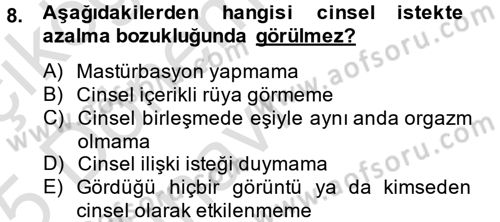 Aile Psikolojisi ve Eğitimi Dersi 2014 - 2015 Yılı Tek Ders Sınav Soruları 8. Soru