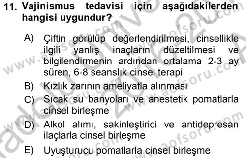 Aile Psikolojisi ve Eğitimi Dersi 2016 - 2017 Yılı (Vize) Ara Sınav Soruları 11. Soru