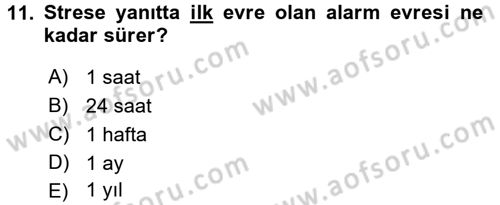 Aile Psikolojisi ve Eğitimi Dersi 2016 - 2017 Yılı (Final) Dönem Sonu Sınav Soruları 11. Soru