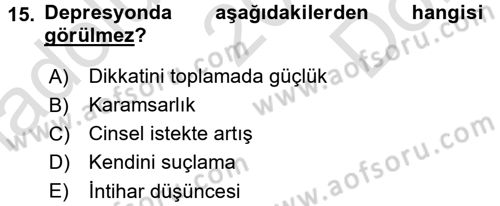 Aile Psikolojisi ve Eğitimi Dersi 2016 - 2017 Yılı (Final) Dönem Sonu Sınav Soruları 15. Soru