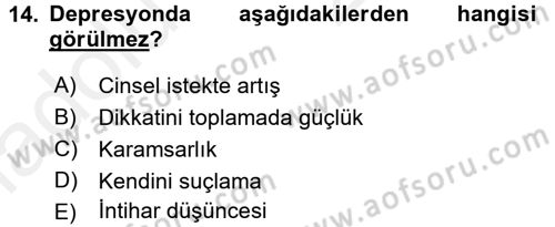 Aile Psikolojisi ve Eğitimi Dersi 2017 - 2018 Yılı 3 Ders Sınav Soruları 14. Soru