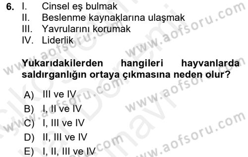 Aile Psikolojisi ve Eğitimi Dersi 2017 - 2018 Yılı (Final) Dönem Sonu Sınav Soruları 6. Soru