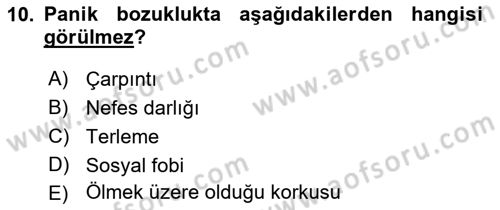 Aile Psikolojisi ve Eğitimi Dersi 2018 - 2019 Yılı 3 Ders Sınav Soruları 10. Soru