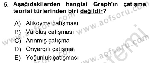 Aile Psikolojisi ve Eğitimi Dersi 2021 - 2022 Yılı Yaz Okulu Sınav Soruları 5. Soru