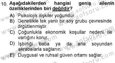 Aile Ekonomisi Dersi Ara Sınavı Deneme Sınav Soruları 10. Soru