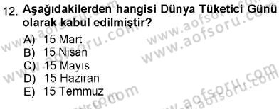 Aile Ekonomisi Dersi 2012 - 2013 Yılı (Vize) Ara Sınav Soruları 12. Soru
