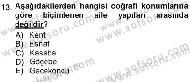 Aile Ekonomisi Dersi Ara Sınavı Deneme Sınav Soruları 13. Soru