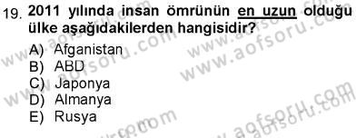 Aile Ekonomisi Dersi 2012 - 2013 Yılı (Vize) Ara Sınav Soruları 19. Soru
