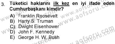 Aile Ekonomisi Dersi 2012 - 2013 Yılı (Vize) Ara Sınav Soruları 3. Soru