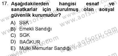 Aile Ekonomisi Dersi 2012 - 2013 Yılı (Final) Dönem Sonu Sınav Soruları 17. Soru