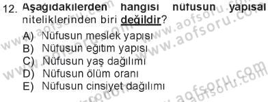 Aile Ekonomisi Dersi 2012 - 2013 Yılı Tek Ders Sınav Soruları 12. Soru