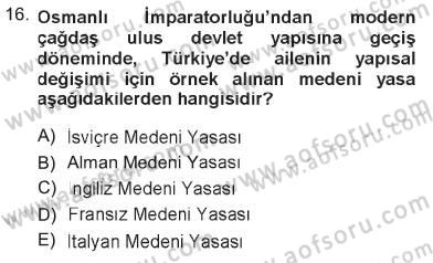 Aile Ekonomisi Dersi 2012 - 2013 Yılı Tek Ders Sınav Soruları 16. Soru
