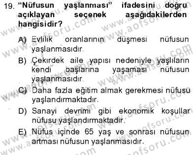 Aile Ekonomisi Dersi Ara Sınavı Deneme Sınav Soruları 19. Soru