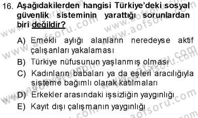 Aile Ekonomisi Dersi 2013 - 2014 Yılı (Final) Dönem Sonu Sınav Soruları 16. Soru