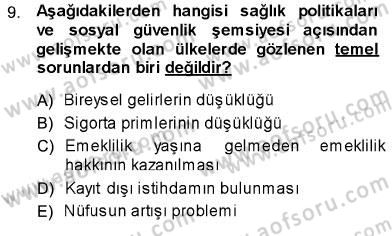 Aile Ekonomisi Dersi 2013 - 2014 Yılı (Final) Dönem Sonu Sınav Soruları 9. Soru