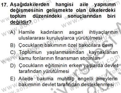 Aile Ekonomisi Dersi Ara Sınavı Deneme Sınav Soruları 17. Soru