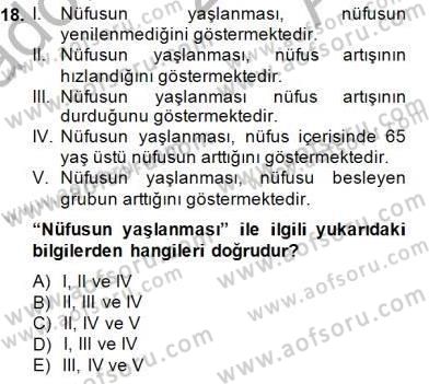 Aile Ekonomisi Dersi 2014 - 2015 Yılı (Vize) Ara Sınav Soruları 18. Soru