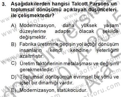 Aile Ekonomisi Dersi Ara Sınavı Deneme Sınav Soruları 3. Soru