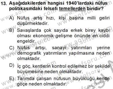 Aile Ekonomisi Dersi 2014 - 2015 Yılı (Final) Dönem Sonu Sınav Soruları 13. Soru