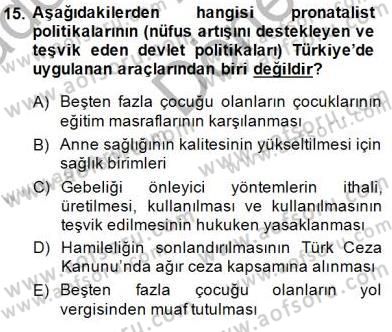 Aile Ekonomisi Dersi 2014 - 2015 Yılı (Final) Dönem Sonu Sınav Soruları 15. Soru