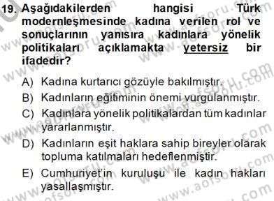 Aile Ekonomisi Dersi 2014 - 2015 Yılı (Final) Dönem Sonu Sınav Soruları 19. Soru