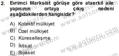 Aile Ekonomisi Dersi 2014 - 2015 Yılı (Final) Dönem Sonu Sınav Soruları 2. Soru
