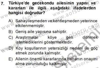 Aile Ekonomisi Dersi 2014 - 2015 Yılı (Final) Dönem Sonu Sınav Soruları 7. Soru