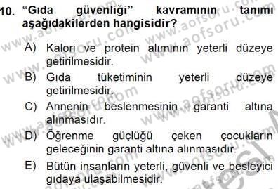 Aile Ekonomisi Dersi Ara Sınavı Deneme Sınav Soruları 10. Soru