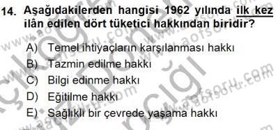 Aile Ekonomisi Dersi Ara Sınavı Deneme Sınav Soruları 14. Soru