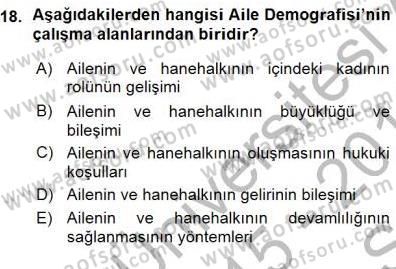 Aile Ekonomisi Dersi Ara Sınavı Deneme Sınav Soruları 18. Soru