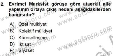 Aile Ekonomisi Dersi 2015 - 2016 Yılı (Vize) Ara Sınav Soruları 2. Soru
