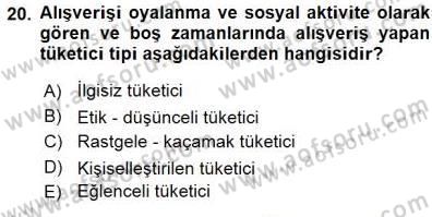Aile Ekonomisi Dersi 2015 - 2016 Yılı (Final) Dönem Sonu Sınav Soruları 20. Soru