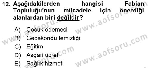 Aile Ekonomisi Dersi 2016 - 2017 Yılı 3 Ders Sınav Soruları 12. Soru