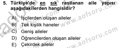 Aile Ekonomisi Dersi 2016 - 2017 Yılı 3 Ders Sınav Soruları 5. Soru