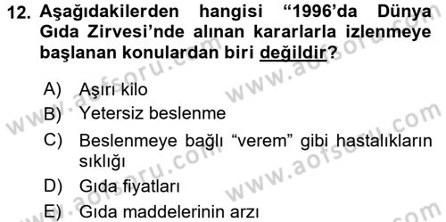 Aile Ekonomisi Dersi Ara Sınavı Deneme Sınav Soruları 12. Soru
