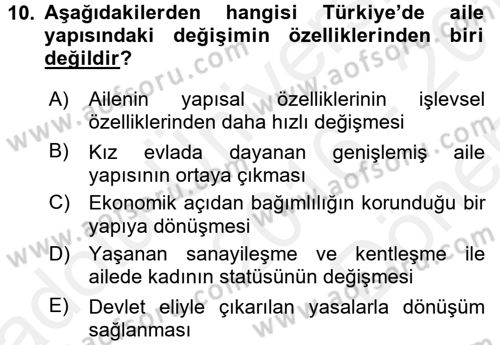 Aile Ekonomisi Dersi 2016 - 2017 Yılı (Final) Dönem Sonu Sınav Soruları 10. Soru