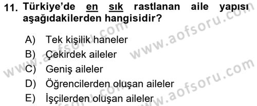 Aile Ekonomisi Dersi 2016 - 2017 Yılı (Final) Dönem Sonu Sınav Soruları 11. Soru
