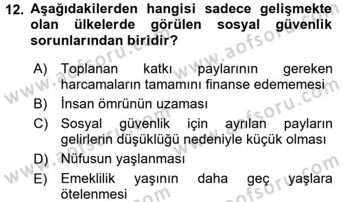 Aile Ekonomisi Dersi 2017 - 2018 Yılı 3 Ders Sınav Soruları 12. Soru