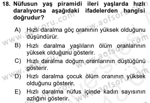 Aile Ekonomisi Dersi 2017 - 2018 Yılı 3 Ders Sınav Soruları 18. Soru