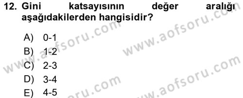 Aile Ekonomisi Dersi 2017 - 2018 Yılı (Vize) Ara Sınav Soruları 12. Soru