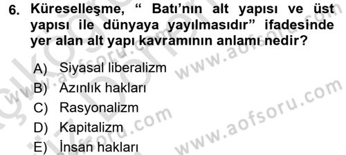 Aile Ekonomisi Dersi Ara Sınavı Deneme Sınav Soruları 6. Soru