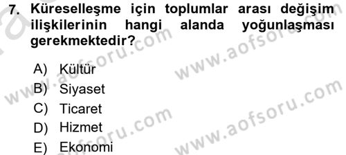 Aile Ekonomisi Dersi Ara Sınavı Deneme Sınav Soruları 7. Soru