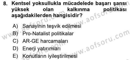 Aile Ekonomisi Dersi Ara Sınavı Deneme Sınav Soruları 8. Soru