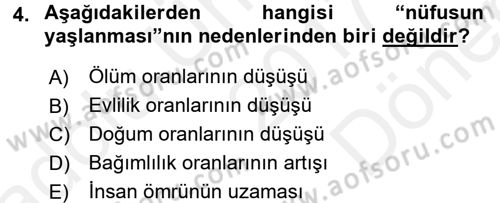 Aile Ekonomisi Dersi 2017 - 2018 Yılı (Final) Dönem Sonu Sınav Soruları 4. Soru